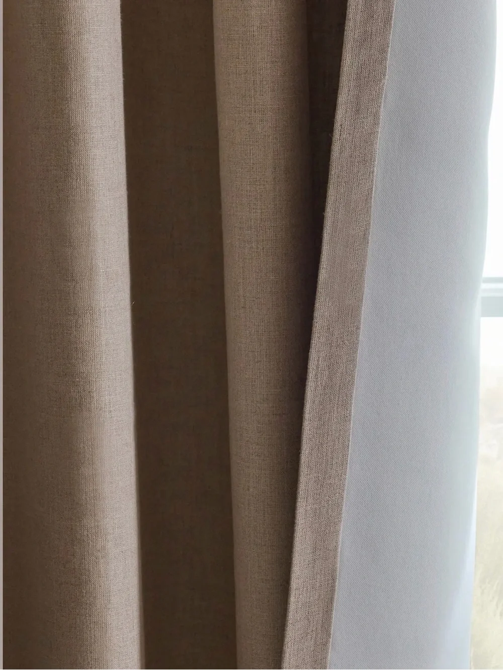 Quince European Linen Room Darkening Blackout Curtain Panel | 48x108 | Dark Flax